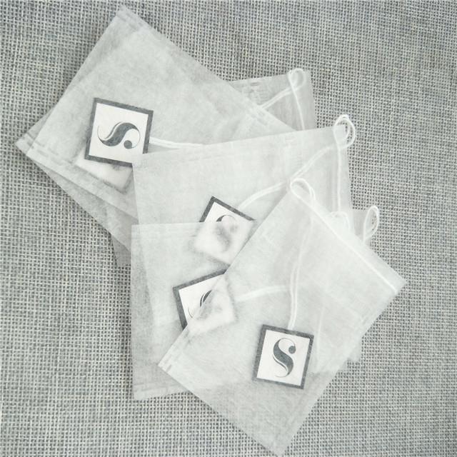 PLA Corn Fiber Tea Bag With String And Tag Food Grade Biodegradable Drawstring Seal Corn Fiber Tea Bag